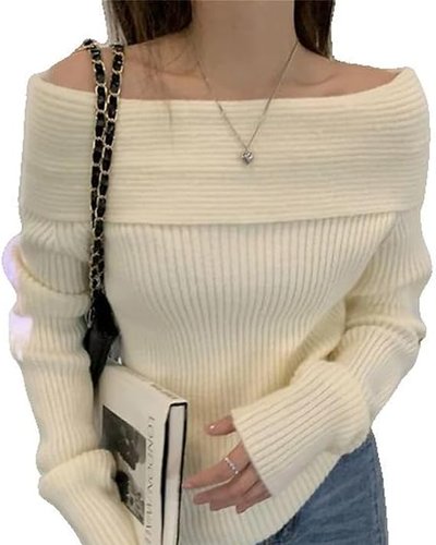 Weißes Off-Shoulder-Top