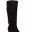 Black Suede Slouchy Knee Boots