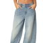 Light-Wash Wide-Leg Jeans