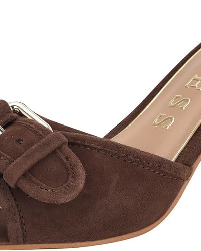 Brown Buckle Heeled Sandals