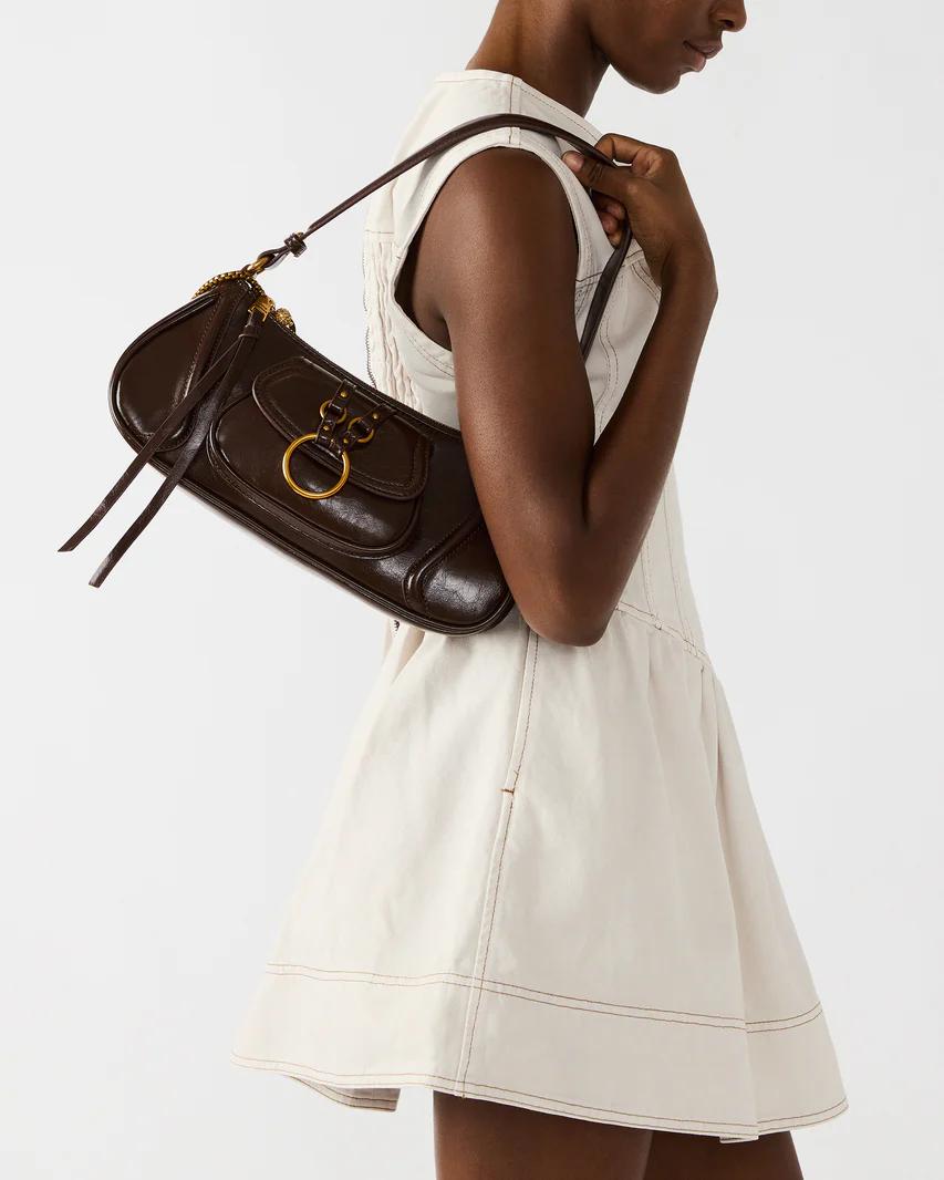 Brown Leather Shoulder Bag
