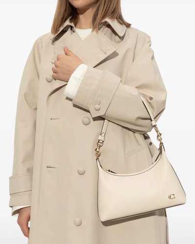 Cream Ruched Mesh-Panel Top
