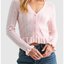 Pink Open-Front Fuzzy Cardigan
