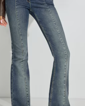 Light Wash Low-Rise Flare Jeans