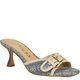 Patterned Heeled Mules