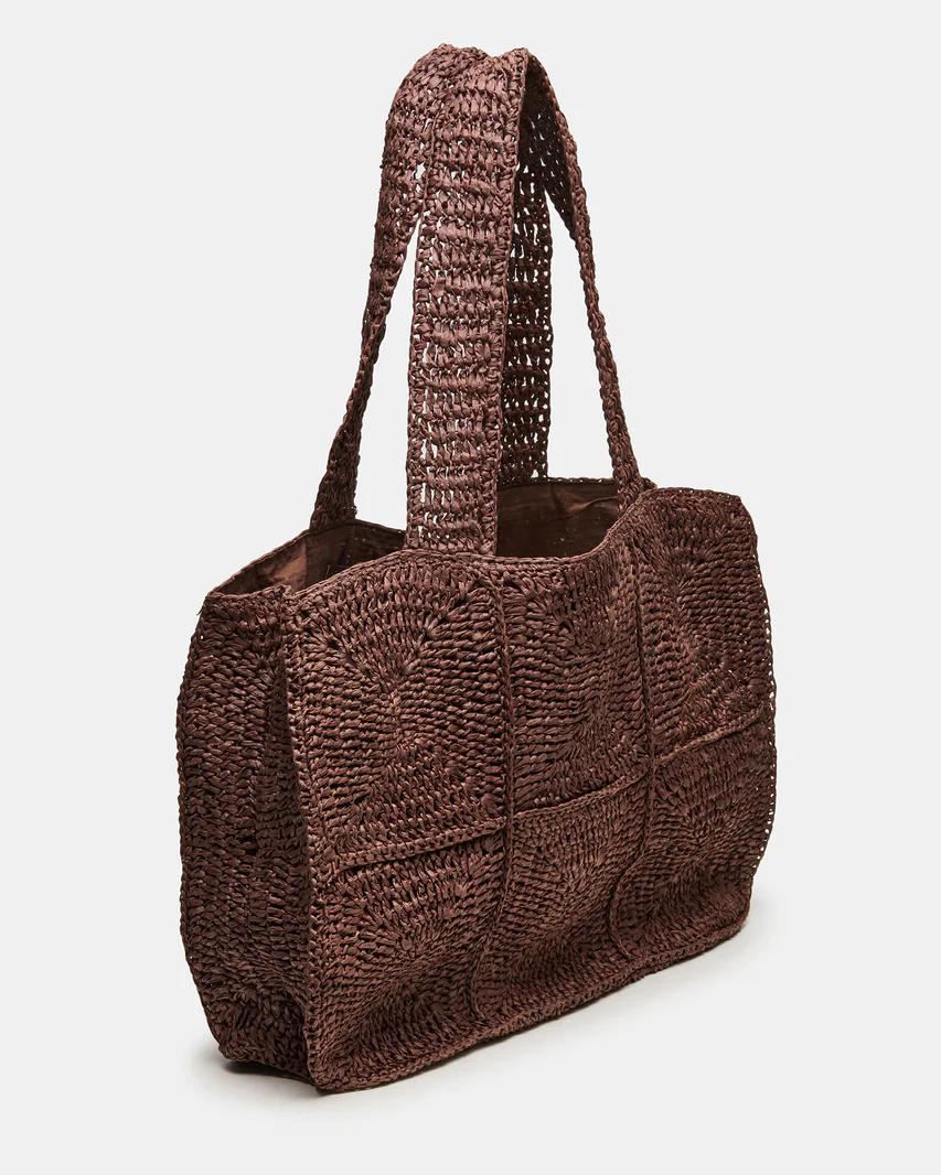 Brown Woven Tote Bag