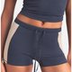Navy Contrast-Panel Running Shorts