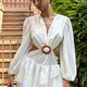 White Ruffle Mini Dress