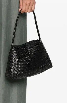 Black Woven Shoulder Bag