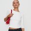 White Half-Sleeve Crop Top
