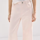 Pale Pink Wide-Leg Jeans