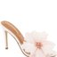 Pink Flower Heeled Mules