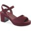 Burgunderrote Plateausandalen