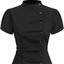 Black Buttoned Fitted Top