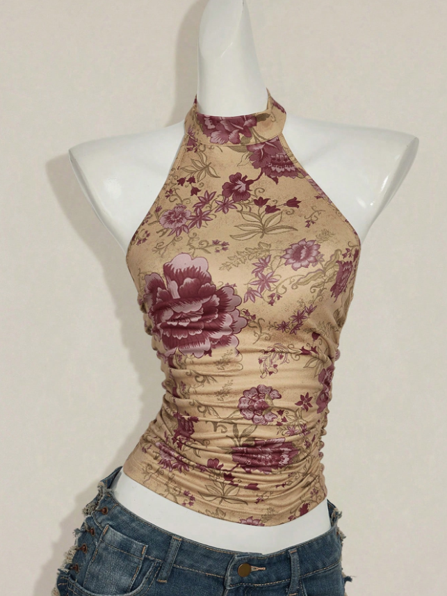 Floral Halter Top