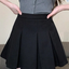 Black Pleated Mini Skirt