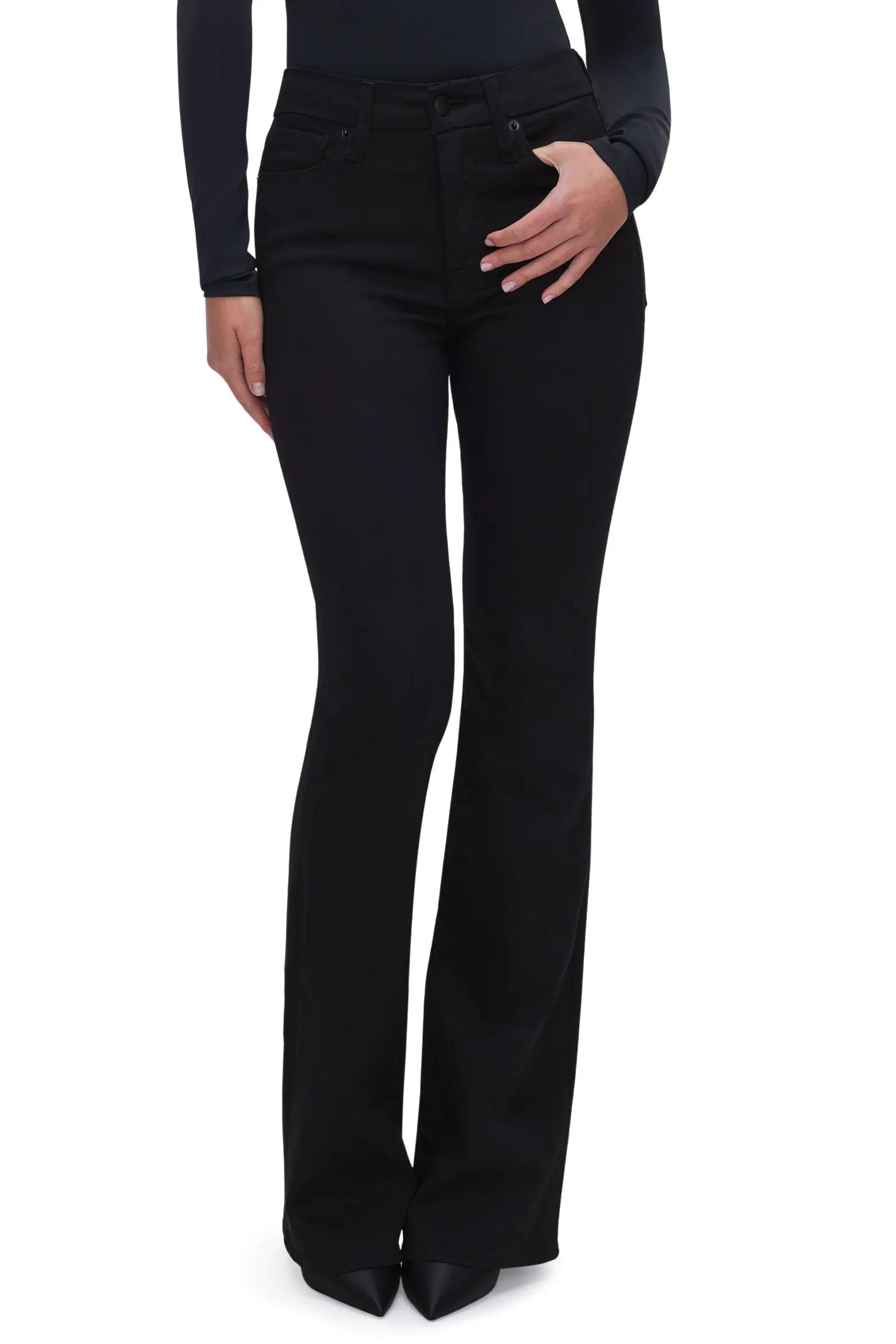 Black High-Waisted Flare Jeans
