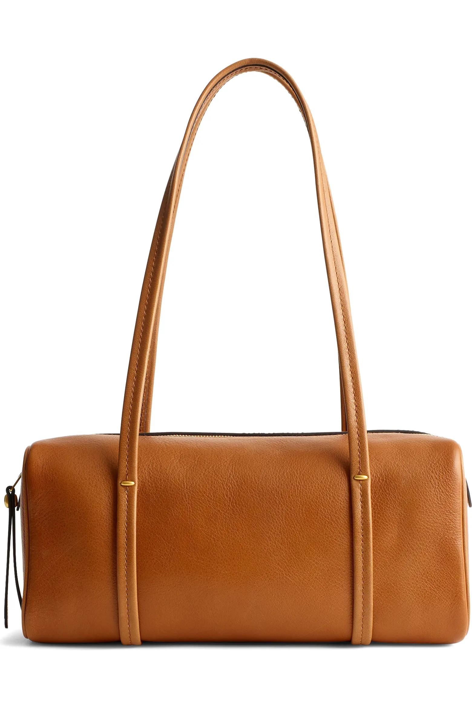 Tan Structured Shoulder Bag