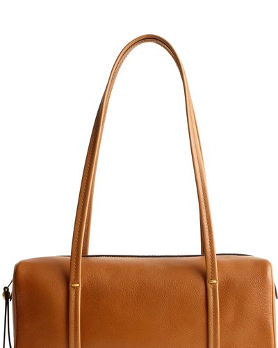 Tan Structured Shoulder Bag