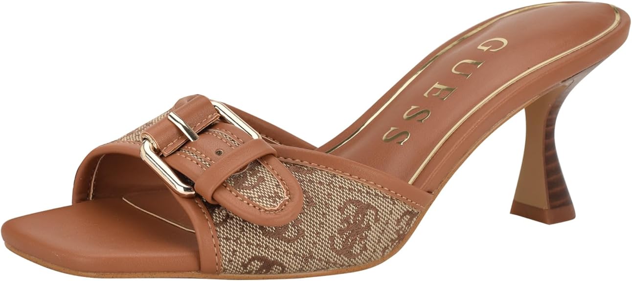 Brown Heeled Mules