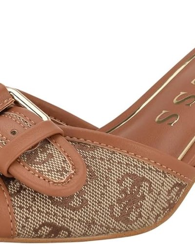 Brown Heeled Mules