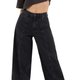 Washed Black Wide-Leg Jeans