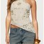Ivory Embellished Halter Top
