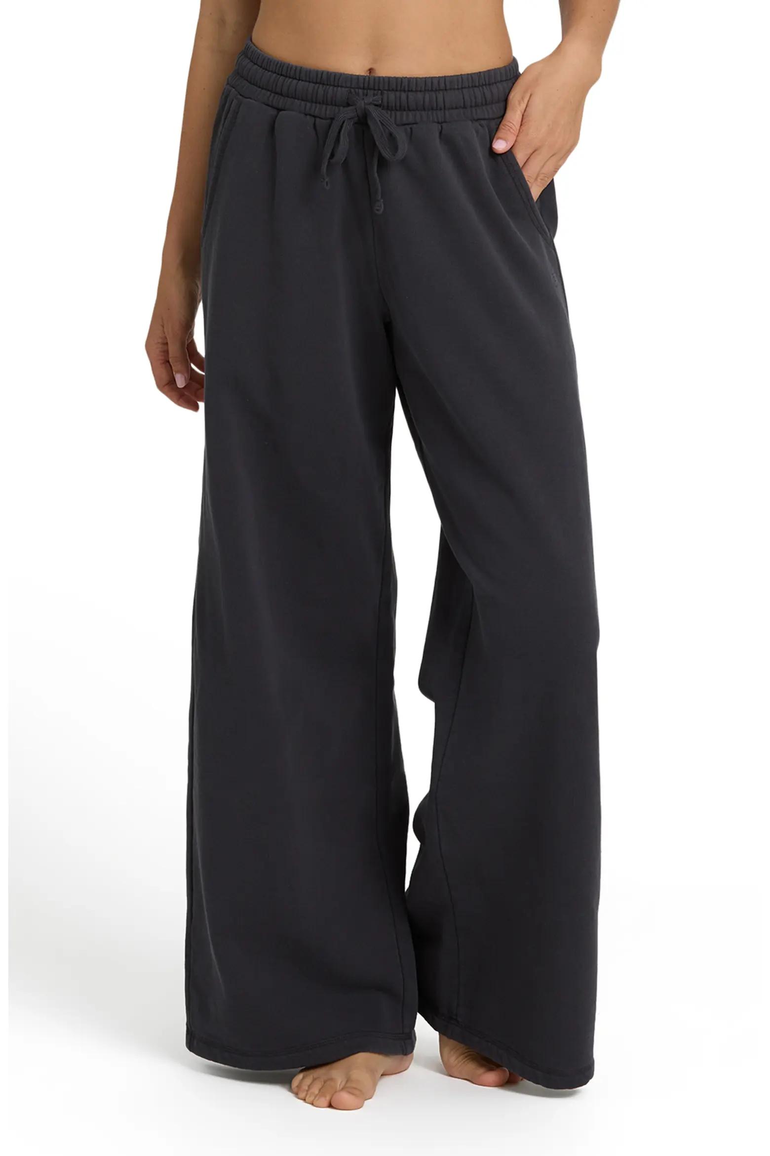Black Wide-Leg Sweatpants