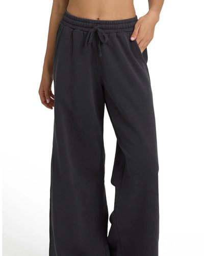 Black Wide-Leg Sweatpants