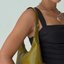 Olive Patent Shoulder Bag
