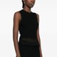 Black Peplum Knit Tank