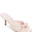 Pink Bow Heeled Mules