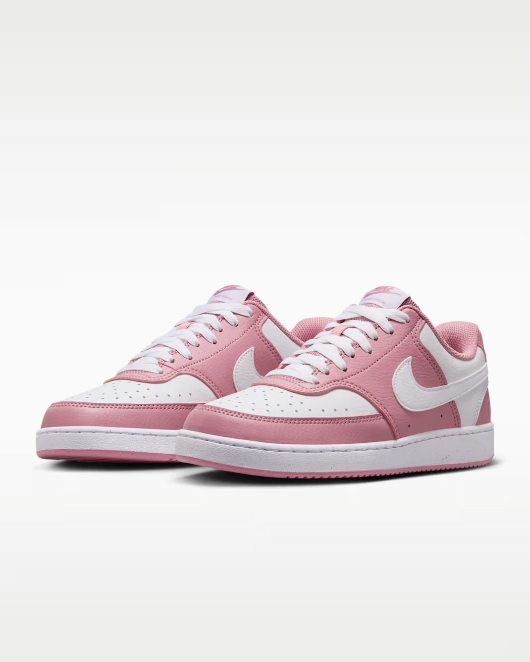 Pink & White Nike Court Vision Sneakers