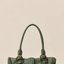 Olive Studded Top-Handle Bag
