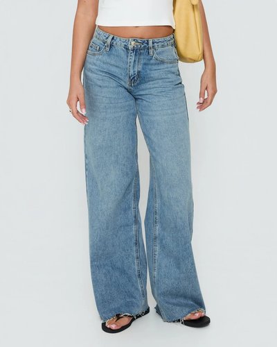 Light Wash Wide-Leg Jeans