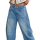 Light-Wash Barrel Jeans