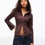 Burgundy Pinstripe Fitted Shirt