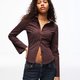 Burgundy Pinstripe Fitted Shirt