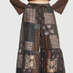 Dark Patchwork Palazzo Pants