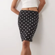 Black Polka Dot Midi Skirt