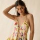 Yellow Floral Halter Top