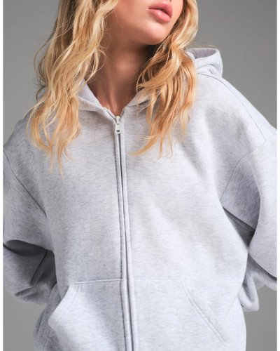Grey Zip Hoodie