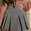 Grey Pleated Mini Skirt