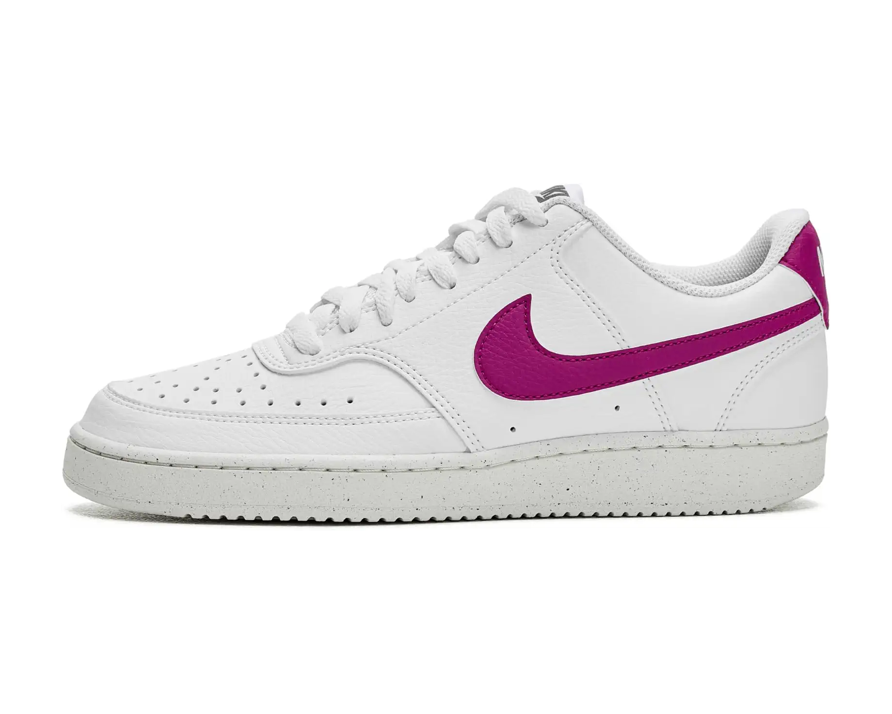 White and Purple Low-Top Sneakers