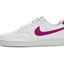 White and Purple Low-Top Sneakers