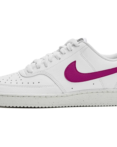 White and Purple Low-Top Sneakers