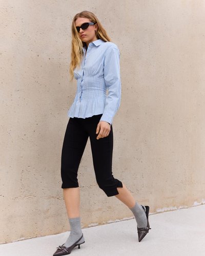 Light Blue Striped Shirt