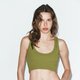 Olive Ribbed Crop Tank