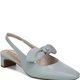 Hellblaue Slingback-Pumps