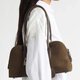 Brown Suede Bowler Bag